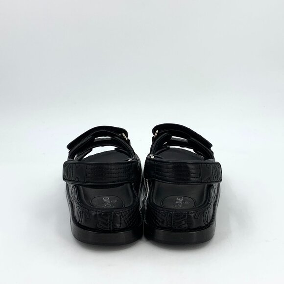 Chanel Black Leather Double Strap Sandals Made In Italy Size 36.5 - Picture 8 of 9